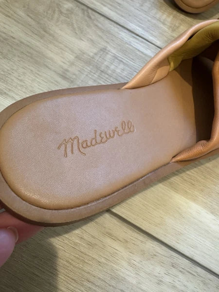 Madewell Women’s Size 9.5 Padded Braided Leather Slide Sandals Brunch Beach
