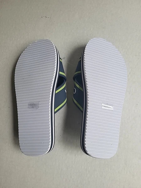 Calvin Klein Claris Crisscross Strap Logo Slide Navy Blue Sandals Size 7M New