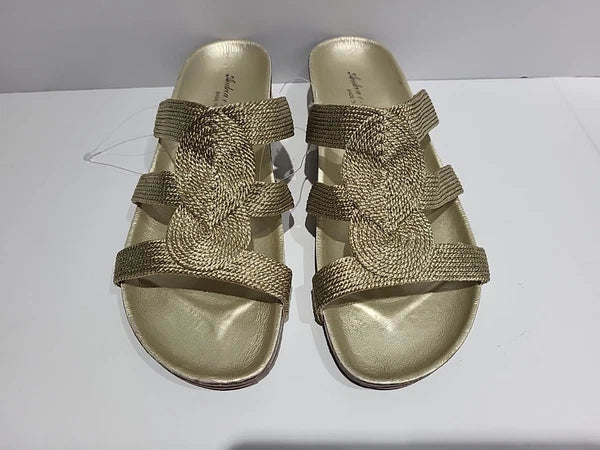 Andrea Michele Women’s Sandals Gold Made In Italy Style Size 41