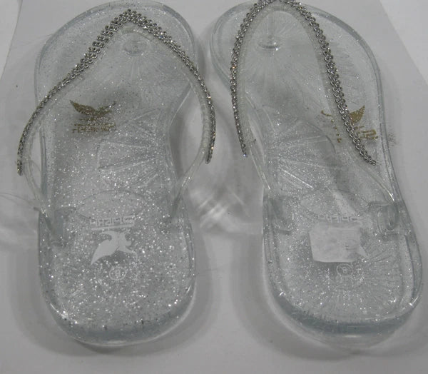 CLEAR   Fashion Jellies Jelly Beach  FLIP FLOP Sandals women Size 7